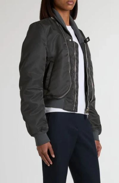 Alexander Mcqueen Alexander Mc Queen Grey Zipped Bomber Jacket In Gray