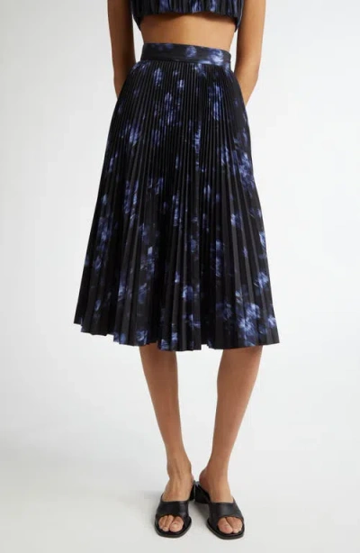 Michael Kors Collection Pleated Circle Skirt In Multi