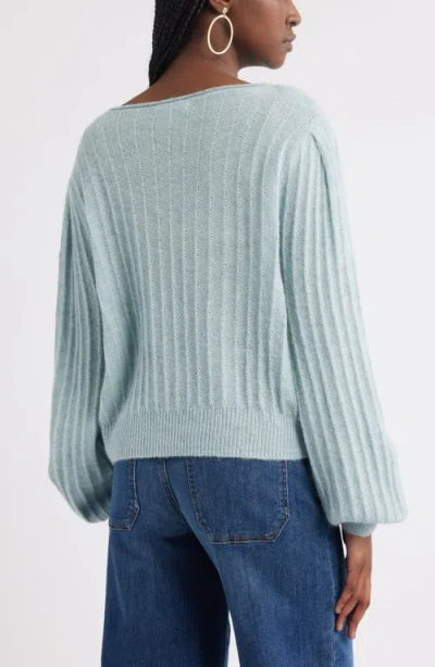 Treasure & Bond Alpaca & Wool Blend Rib Sweater In Black