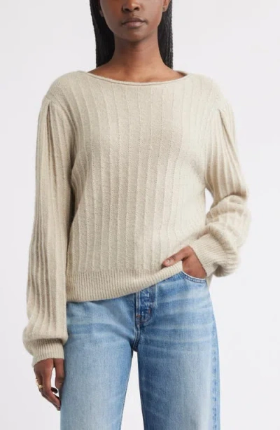 Treasure & Bond Alpaca & Wool Blend Rib Sweater In Neutral
