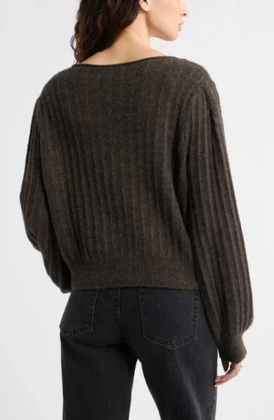 Treasure & Bond Alpaca & Wool Blend Rib Sweater In Brown