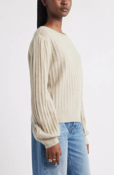 Treasure & Bond Alpaca & Wool Blend Rib Sweater In Neutral