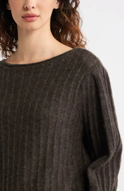 Treasure & Bond Alpaca & Wool Blend Rib Sweater In Brown