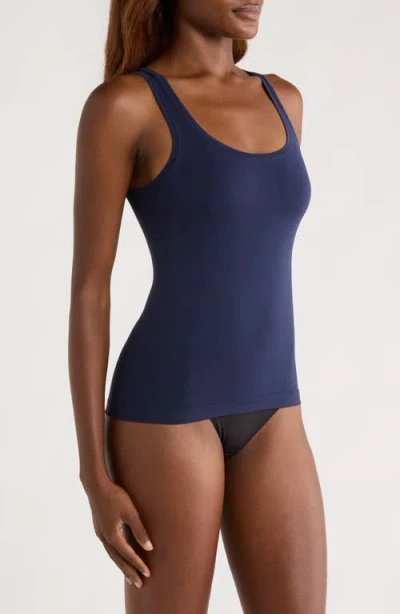 Nordstrom Seamless Layering Tank In Blue