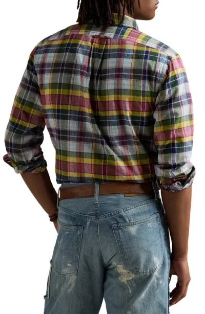 Polo Ralph Lauren Bleeding Madras Plaid Button-down Shirt