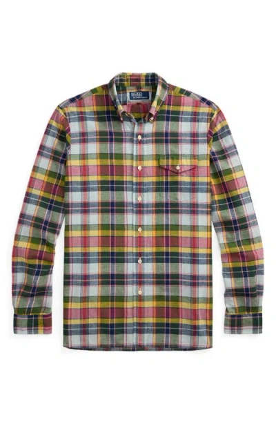 Polo Ralph Lauren Bleeding Madras Plaid Button-down Shirt