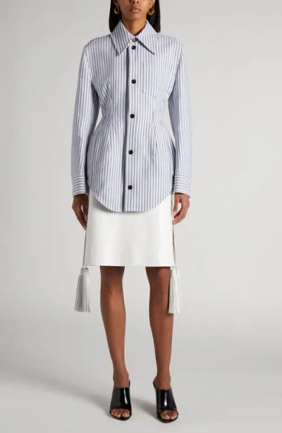 Bottega Veneta Stripe Cotton Blend Jacket