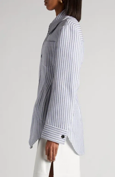Bottega Veneta Stripe Cotton Blend Jacket