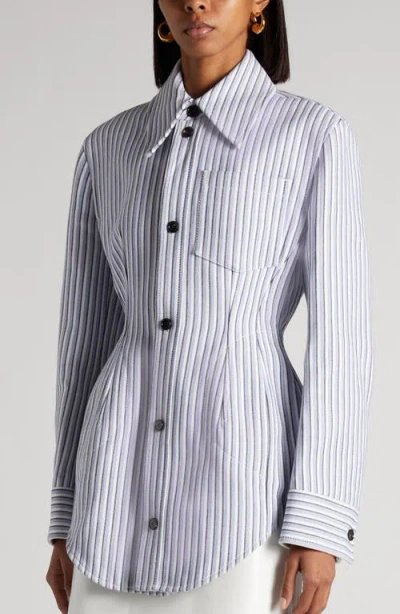 Bottega Veneta Stripe Cotton Blend Jacket