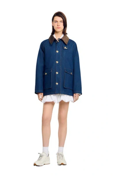 Sandro Denim Workwear Jacket
