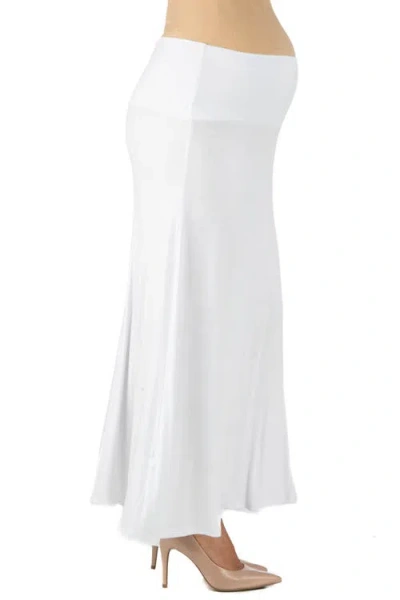 24seven Comfort Apparel Maternity Elastic Waist Maxi Skirt