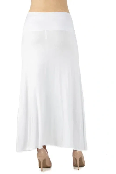24seven Comfort Apparel Maternity Elastic Waist Maxi Skirt