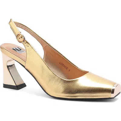 Ninety Union Metal Heel  Slingback Pump