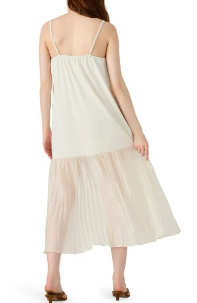 Steve Madden Ember Pleat Hem Sleeveless Maxi Dress In White