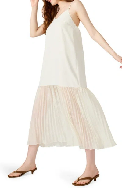 Steve Madden Ember Pleat Hem Sleeveless Maxi Dress In White