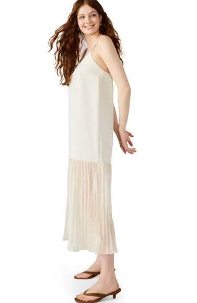 Steve Madden Ember Pleat Hem Sleeveless Maxi Dress In White