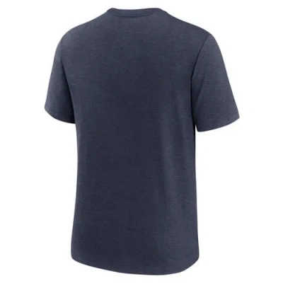 Nike Heather Navy Penn State Nittany Lions Campus Collegiate Block Tri-blend T-shirt In Gray