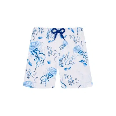 Vilebrequin Medusa And Shells Swim Shorts In Blue