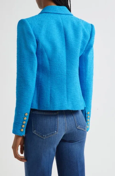 L Agence L'agence Brooke Double Breasted Crop Cotton Blend Blazer