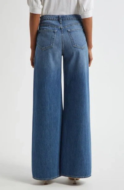 L Agence Beau Wide-leg Jeans In Blue