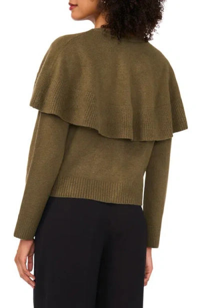 Vince Camuto Cape Detail Cardigan In Green