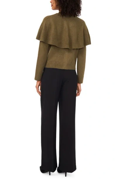 Vince Camuto Cape Detail Cardigan In Green