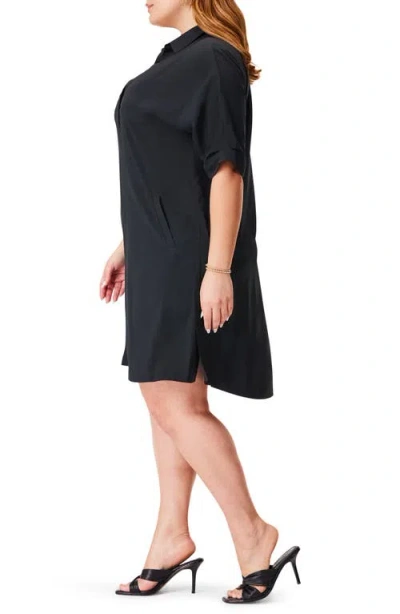 Nic + Zoe Polished Shirtdress In Black
