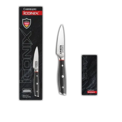 Cuisine::pro Iconix 3.5" Paring Knife In Black