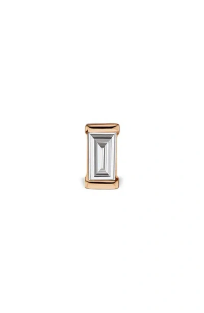 Maria Tash Diamond Baguette Single Threaded Stud Earring