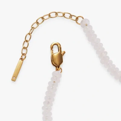 Alex And Ani Clear Quartz Semi-precious Beaded Anklet