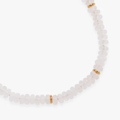 Alex And Ani Clear Quartz Semi-precious Beaded Anklet