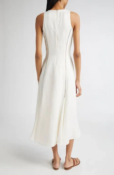 Reiss Inaya Contrast Stitch Sleeveless Maxi Dress