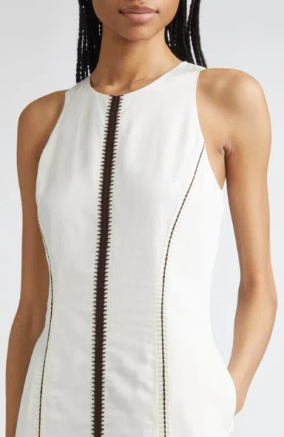 Reiss Inaya Contrast Stitch Sleeveless Maxi Dress