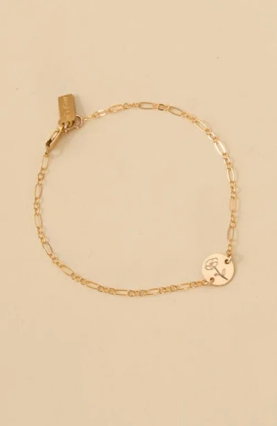 Set & Stones Lily Birth Flower Pendant Bracelet