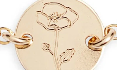 Set & Stones Lily Birth Flower Pendant Bracelet