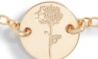 Set & Stones Lily Birth Flower Pendant Bracelet