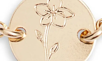 Set & Stones Lily Birth Flower Pendant Bracelet