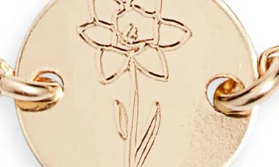 Set & Stones Lily Birth Flower Pendant Bracelet