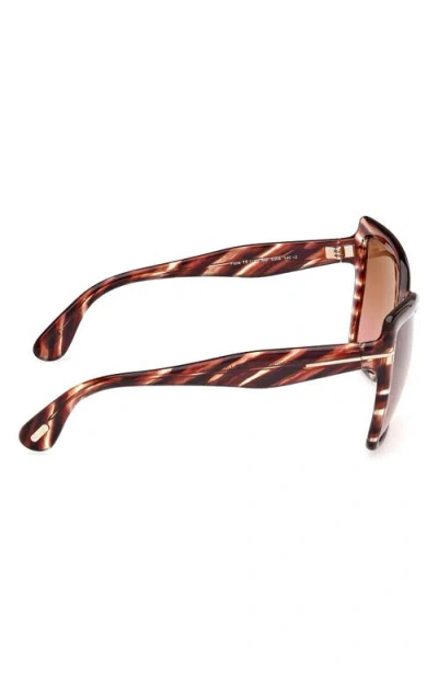 Tom Ford Fiore 63mm Oversize Gradient Butterfly Sunglasses
