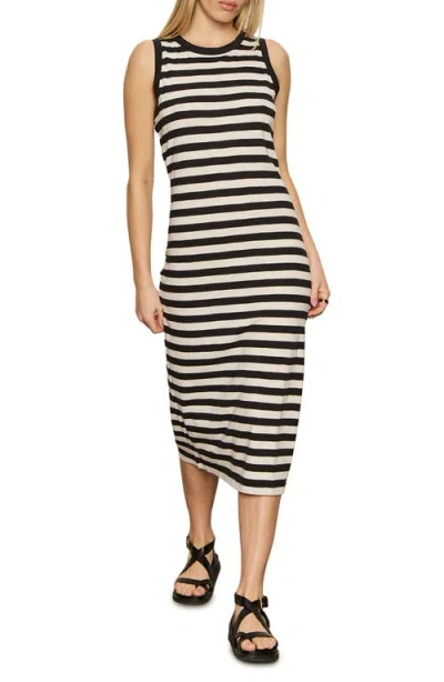 Sanctuary Stripe Sleeveless Tiered Organic Cotton Blend Maxi Dress In Multi