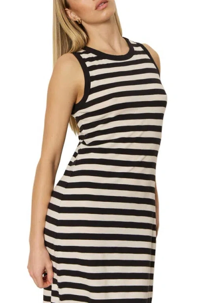 Sanctuary Stripe Sleeveless Tiered Organic Cotton Blend Maxi Dress In Multi