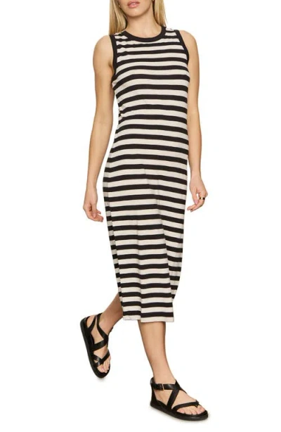 Sanctuary Stripe Sleeveless Tiered Organic Cotton Blend Maxi Dress In Multi
