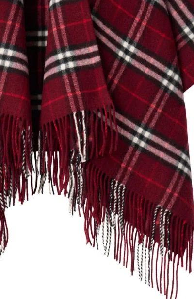 Burberry Check Double Face Wool & Cashmere Cape