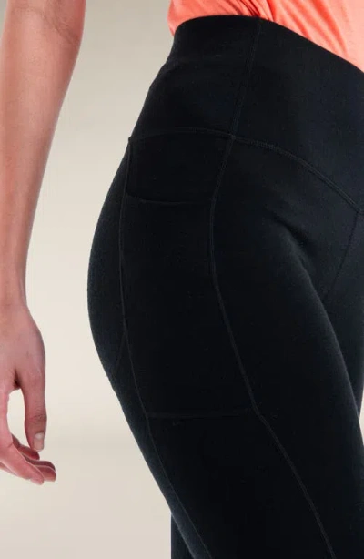 Icebreaker Merino 260 Fastray Three-quarter Tights In Black