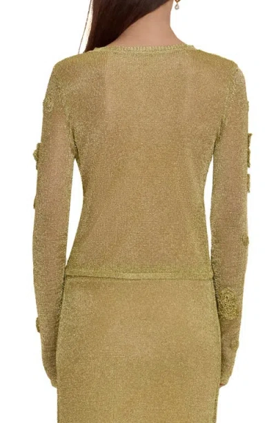 Cult Gaia Kash Metallic Knit Cardigan