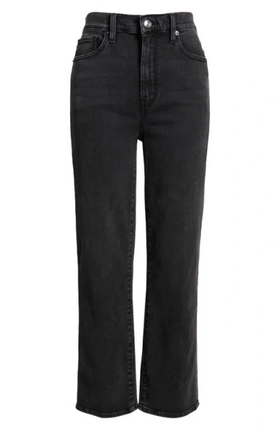 Frame Le Sleek High Waist Ankle Straight Leg Jeans In Black