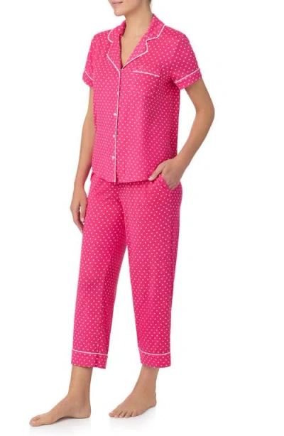 Kate Spade New York Print Crop Pajamas In Pink