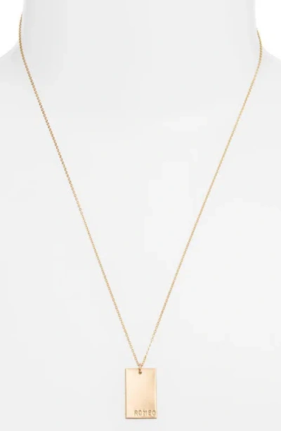 Set & Stones Goldie Engravable Pendant Necklace
