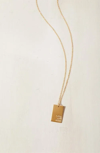 Set & Stones Goldie Engravable Pendant Necklace