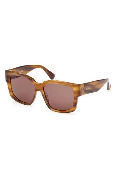 Max Mara Glimpse 54mm Round Sunglasses